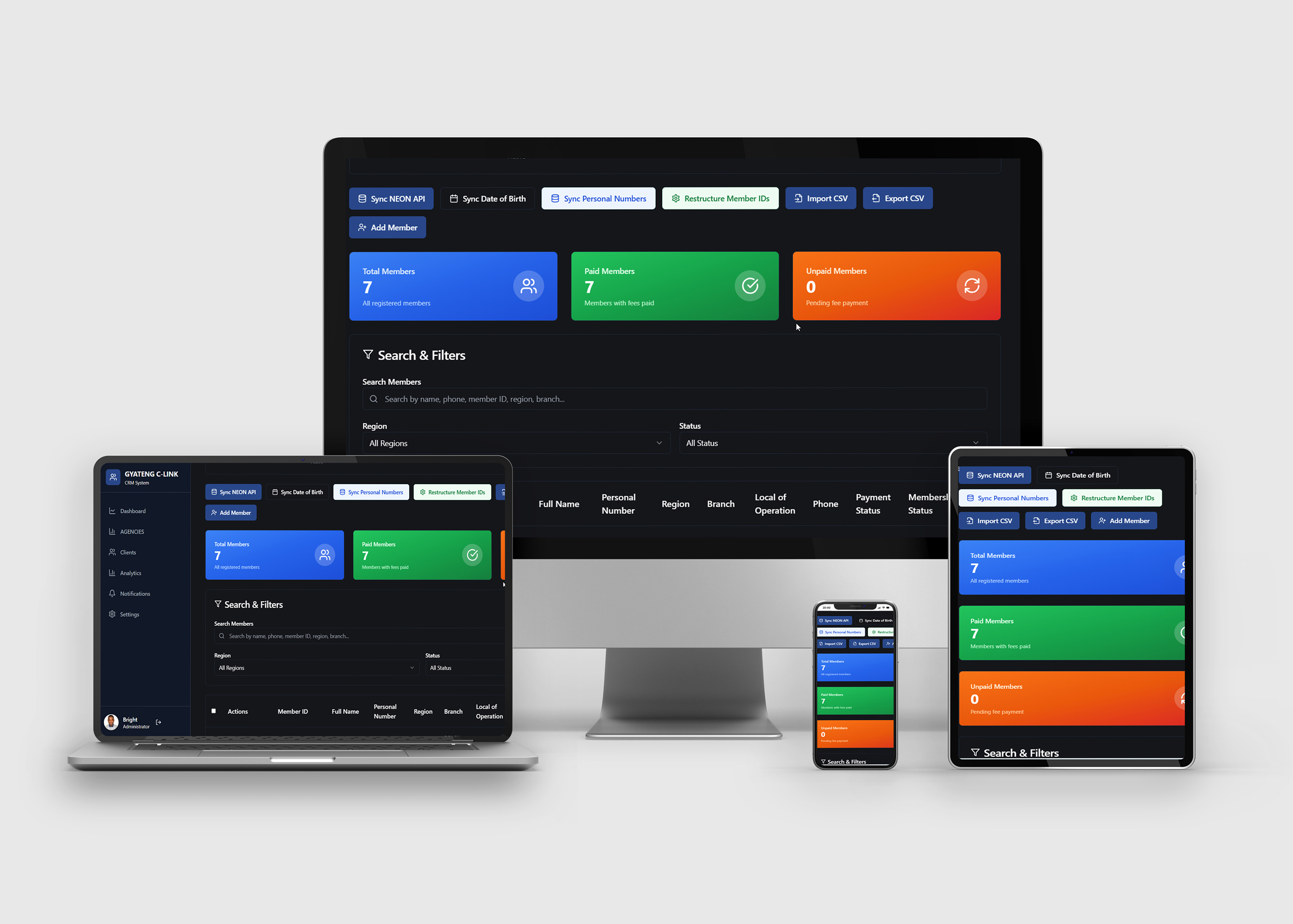 CRM System (ID Card Auto-Generation)